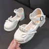 Sandalias Cerradas para Niñas 2026 Verano Nuevos Zapatos Infantiles con Lazo y Perlas, Suela Suave, Antideslizantes, Zapatos de Princesa para Niños Mayores
