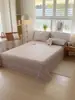 2026 Novo Estilo Algodão Puro Padrão Waffle Auspicioso Tradicional Tecido Grosso Lençol de Cama Conjunto de Três Peças