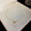 Collar de Perlas Empalmadas con Zirconia en Forma de Gota Electrochapado en Oro Real Lujo Accesible Cadena para Clavícula Versátil de Gama Alta Collar de Moda Elegante