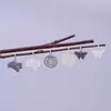 Colgante de Plata de Ley S925 de Oso Mariposa, Estilo Chino de Moda, Encanto Pequeño Versión Q, Accesorios para Cuerda de Pulsera DIY