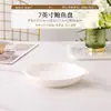 Plato Hondo Doble Asa para Uso Doméstico, Plato Blanco Hondo, Plato para Freidora de Aire, Plato Cerámico para Horno y Vaporera, Plato para Natillas al Vapor