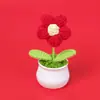 Planta em Vaso Girassol de Lã Acabada, Flor Artificial Lírio-do-Vale, Decoração de Mesa Tulipa, Presente de Dia dos Namorados para Professores e Colegas