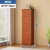 Armario de almacenamiento minimalista y moderno con cerradura, adecuado para sala de estar, montado en la pared, armario de almacenamiento multi-compartimento, armario de almacenamiento doméstico de cinco cajones
