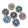 Zapatos de Diamante de Vidrio Perforado en Caliente Adhesivos Redondos con Dorso de Flor, Ropa y Sombreros de Flor, Accesorios de Joyería DIY Decorativos Perforados en Caliente con Adhesivo Termofusible en el Dorso