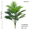 Pegamento suave planta verde hojas de hierro decoración sala de estar europea palmera artificial en maceta interior suelo anémona planta verde venta al por mayor