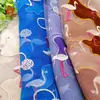 Nuevo Vestido Hanfu de Verano Bordado Tela Bordada Punto Línea Multicolor Bordado Plano Tela Bordada Láser