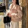 Nuevo Abrigo Corto de Invierno para Mujer 2026 con Cuello Reversible, Piel Sintética de Visón, Piel Sintética Ecológica, Moderno y Versátil
