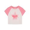 Camiseta de manga corta con cuello redondo y estampado de estrellas de cinco puntas para mujer, estilo Spice Girl, de verano, nueva moda, con contraste de color y amor