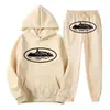 Sudadera con Capucha y Pantalón Casual con Estampado Clint419 Patrón Prisión del Diablo Europeo y Americano Conjunto de Dos Piezas para Hombre y Mujer