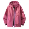 Chaqueta con capucha de talla grande nueva para primavera y otoño, moderna, para hombre y mujer, holgada, tres pruebas, chaqueta de montañismo, chaqueta de escalada Macron para exteriores