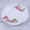 Vajilla de Melamina Plato de Melamina de 10 pulgadas Plato con Encaje Plato con Calcomanía Blanca Plato de Plástico Plato de Cena Plato de Fruta