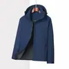 Chaqueta de Trabajo Impermeable a Prueba de Viento para Exteriores Personalizada Tres en Uno con Logo Impreso Bordado de Bloques de Color de Alta Calidad