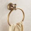 Toallero redondo de baño retro de estilo europeo de cobre, aro para toalla, aro para toalla, aro para colgar toallas, aro para colgar toallas de baño.