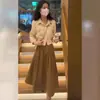 Conjunto Elegante Chanel-Style para Baixinhas, Conjunto de Duas Peças com Top Curto Emagrecedor e Saia, Nova Moda Primavera e Outono 2026