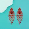 INS Moda Transfronteriza Europea y Americana Exagerados Aretes Grandes de Borla y Pedrería para Mujer Trendy Lujo Cadena de Garra Joyería de Comercio Exterior