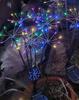 Novo poste de luz solar com fogos de artifício fio de cobre poste de luz de fogos de artifício pequeno poste de luz de fio de cobre poste de luz de fio de cobre lâmpada decorativa de jardim à prova d'água