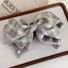 Pinza para Cola de Caballo con Lazo a Cuadros Estilo Academia Estilo Sal, Alto Valor, Elegante, Moderna Pinza de Garra para Cabello Semirecogido, Pinza de Tiburón para el Cabello