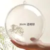 3-90cm Bola de Plástico Transparente Decorativa Navideña Bola Navideña Flor Eterna Bola Redonda Hueca Bola Decorativa Colgante de Acrílico