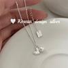 Estilo Ins Coreano Joyería Simple de Plata Plata Esterlina S925 Exquisito Collar de Perlas de Corazón Apilado Cadena de Clavícula de Alta Gama para Mujeres