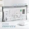 Estojo, Bolsa de Papelaria em Malha Transparente, Estojo para Lápis, Estojo Específico para Provas, Bolsa Simples de Armazenamento tipo Caixa de Papelaria para Alunos do Ensino Fundamental