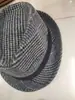 Novo Chapéu de Lã Britânico Chapéu Alto Masculino Borda Enrolada Chapéu para Exterior Chapéu Jazz Chapéu de Listras para Cavalheiro