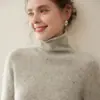 ¡Casual y de Alta Gama! Suéter Elegante de Cachemira para Mujer de Otoño e Invierno Suéter de Cachemira Holgado Versátil con Cuello de Pila para Mujer