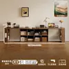 Escritorio Doble de Madera Maciza Mesa de Estudio para Adultos en Casa Mesa Larga para Dormitorio Armario de Almacenamiento Mesa de Ordenador Retráctil Integrada