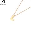 Nuevo Collar de Moda Europea y Americana Brillante para Mujer Cassia Colgante de Acero de Titanio Collar con 26 Letras Mayúsculas Inglesas