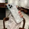 Líneas Elegantes y Contorno Blanco de Rosas, Funda de Teléfono Multi-Transparente Adecuada para iPhone 17/18 Pro Max, Funda Anti-Caídas