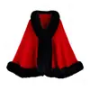 Estilo Novo Outono e Inverno Elegante Suave Xale Manto de Lã Cor Lisa Imitação de Pelo de Coelho Rex Jaqueta Cardigan Tricotado Tamanho Grande Feminino