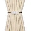 Cortinas Magnéticas con Corbata de Perla para Comercio Exterior Transfronterizo Hebilla de Cortina Moderna Simple Cuerdas de Amarre Corbata sin Taladro Venta al por Mayor en Stock