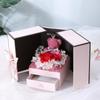 Dia dos Namorados e Dia dos Namorados Chinês Urso Flor Eterna Caixa de Presente Porta Dupla Colar de Flores Rosas Caixa de Joias Caixa de Presente de Natal