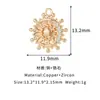 Colgante de Sol con Circonita Chapado en Cobre Dorado Nuevo Lujo Transfronterizo Colgante para Collar Pulsera DIY Fábrica de Joyería Venta al por Mayor