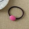 Elástico de Cabelo Oval com Bolinhas, Prendedor de Cabelo Doce e Fofo Colorido como Doce, Corda para Rabo de Cavalo, Elástico de Cabelo de Alta Elasticidade, Acessório de Cabelo Versátil