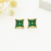 Brincos de Aço Inoxidável Transfronteiriços, Brincos Simples para Mulheres, Luxo Leve, Brincos Simples Banhados a Ouro 18K, Brincos de Aço Titânio de Nicho