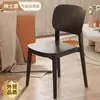 Silla de plástico con respaldo engrosado, cómoda para sentarse a largo plazo, silla de comedor moderna minimalista para uso doméstico, uso comercial y silla de comedor de restaurante de moda