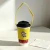 Funda de Lona para Taza de Té con Leche Logo Imprimible Alta Calidad Bolso Pequeño de Algodón Exquisito Regalo de Mano Bolsa de Lona Venta al por Mayor