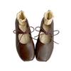 Zapatos Mary Jane Retro con Pliegues, Punta Redonda y una Correa, Zapatos Planos Ballet Femeninos y Versátiles, Zapatos de Boca Baja con Suela Suave