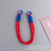 Cuerda de contraste de color multifuncional con colgante de llavero de coche, cuerda para llevar en la muñeca, adornos para colgar en la bolsa, cordón corto para muñeco DIY