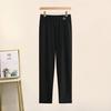 Pantalones Casuales de Verano para Mujeres de Mediana Edad y Mayores, Pantalones Finos para Mamá, Pantalones Casuales Sueltos Elásticos de Pierna Recta y Tiro Alto