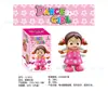 Novo produto transfronteiriço: Menina dançando balançando boneca de desenho animado com luzes elétricas e música, brinquedo popular de barraca de rua no atacado