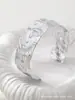 Joias transfronteiriças europeias e americanas design simples francês pulseira aberta lisa joias geométricas ocas retrô de nicho