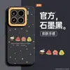 Capa de celular com design fofo de lua e maçã com bolinhas de desenho animado para iPhone 18 Pro Max, capa protetora de casca macia para iPhone 15, resistente a quedas, atacado