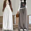 Calça Feminina Nova 2026 Primavera/Verão Mais Vendida de Cintura Alta Emagrecedora Fluida de Perna Larga, Calça Longa Casual Solta e Relaxada