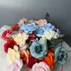 Rosa de Simulación Anna de Tres Cabezas Flores Falsas Flores de Boda Flores de Simulación Sentido Avanzado Rosa Realista Rosa al por Mayor