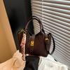 Bolso Balde Simple de Mano Estilo Coreano 2025 Verano Nueva Moda Patrón Lichi Bolso de Mujer, Bolso Cruzado Elegante y con Estilo