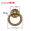 Manija de Tirador Redonda Estilo Antiguo Chino de Cobre Puro Anillo de Tirador de Cobre Manija de Agujero Único para Cajón Puerta de Armario Manija Retro de Latón para Armario