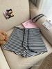 Shorts Deportivos Casuales de Bloques de Color a Rayas para Mujer Verano 2025 Delgados con Cordón Cintura Alta Adelgazantes Pierna Ancha Hot Pants Shorts