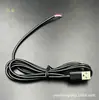 Venda direta da fábrica de cabo de carregamento USB semiacabado com ponta estanhada, cabo de carregamento descascado e estanhado, cabo de alimentação USB semiacabado