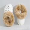 Zuecos de Algodón, Pantuflas de Algodón para Mujer, Zapatos de Mujer para Otoño e Invierno, Zapatos Peludos, Pantuflas de Algodón Desmontables, Zuecos con Forro de Felpa Casa de Nieve